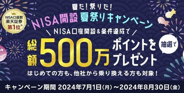 NISA開設 夏祭りキャンペーン